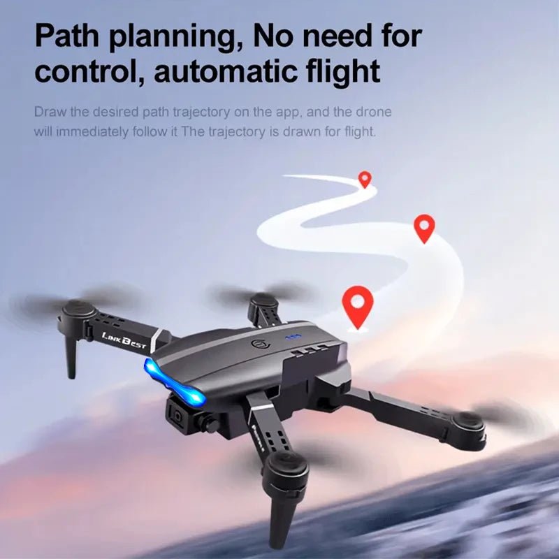 ZNLYRION Dual Camera FPV Drone Optical Flow Hover Foldable RC Quadcopter APP Path Flight Beginner Drone Toy - Velvet Haven