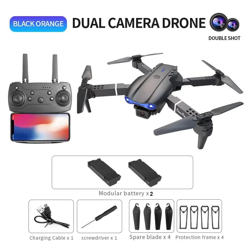 ZNLYRION Dual Camera FPV Drone Optical Flow Hover Foldable RC Quadcopter APP Path Flight Beginner Drone Toy - Velvet Haven