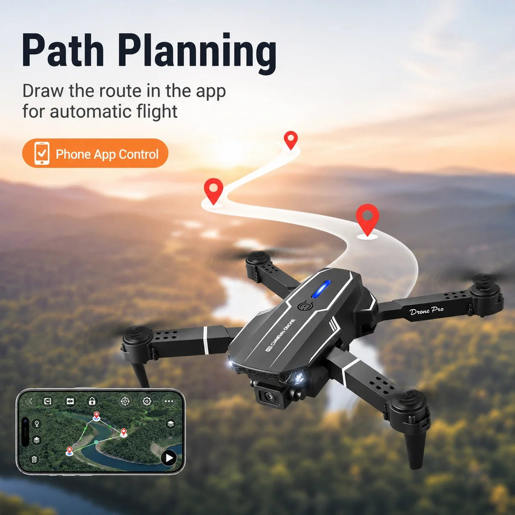 ZNLYRION S101 Foldable RC Drone 4K HD Dual Camera WIFI FPV APP Waypoint Flight Altitude Hold 6-Axis Gyro Quadcopter for Beginners - Velvet Haven